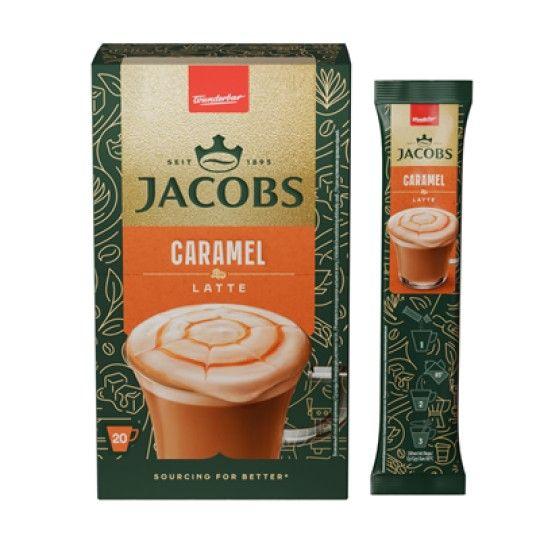 JACOBS Напиток кофейный раст латте карамель со вкусом карамели 17 г* 20 шт (всего 340 г)