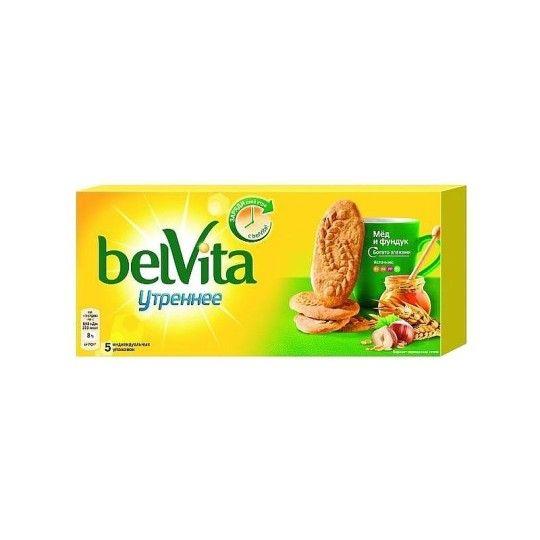 BELVITA| утреннее печенье витаминизированное "С ФУНДУКОМ И МЕДОМ" 225г