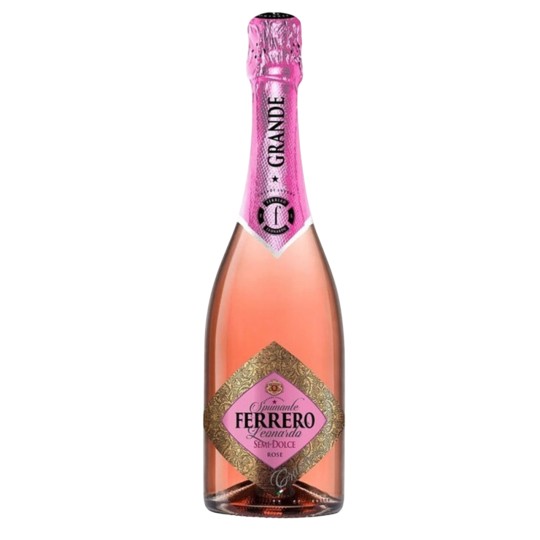 ВИНО ИГРИСТОЕ FERRERO LEONARDO ROSE РОЗОВОЕ ПОЛУСЛАДКОЕ 12,5% 0,75Л