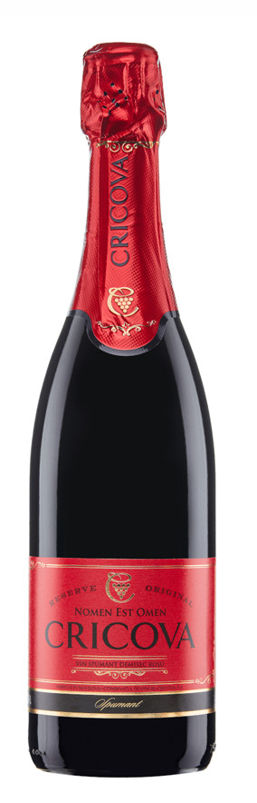 Шампанское Cricova красное полусладкое 0.75 л. 10.5%