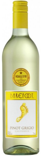 Вино белое Barefoot Pinot Grigio California полусухое 0,75 л (США)