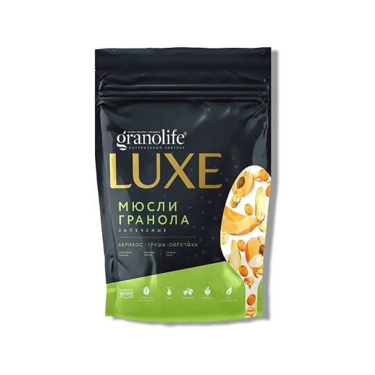 ГРАНОЛА GRANOLIFE LUXE АБРИКОС-ГРУША-ОБЛЕПИХА 300ГР