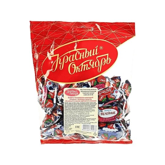 КОНФЕТЫ ОК ЖЕЛЕЙНЫЕ КЛУБНИКА СО СЛИВКАМИ 250ГР