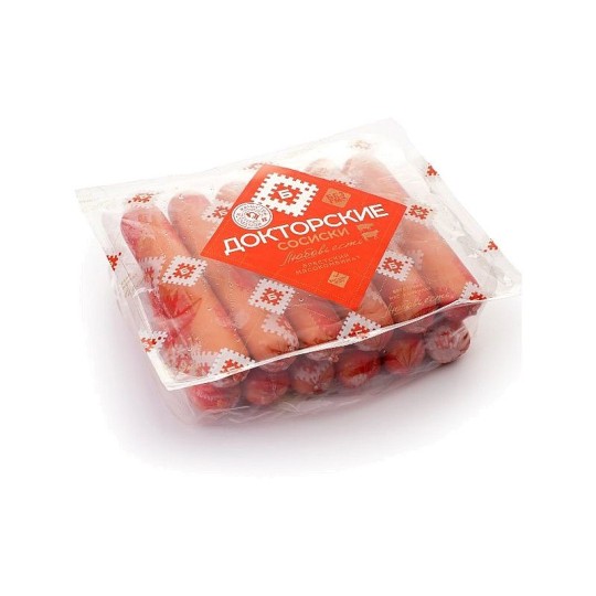 Брестский мясокомбинат| Сосиски  "ДОКТОРСКИЕ"  высшего сорта (свинина, говядина), вес