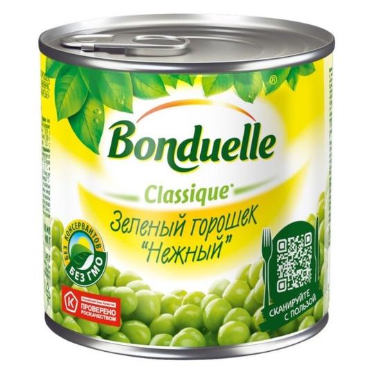Зелёный горошек BONDUELL 400 гр