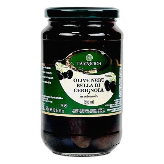 ItalCarciofi Оливки Гигантские Черные  580 мл.
