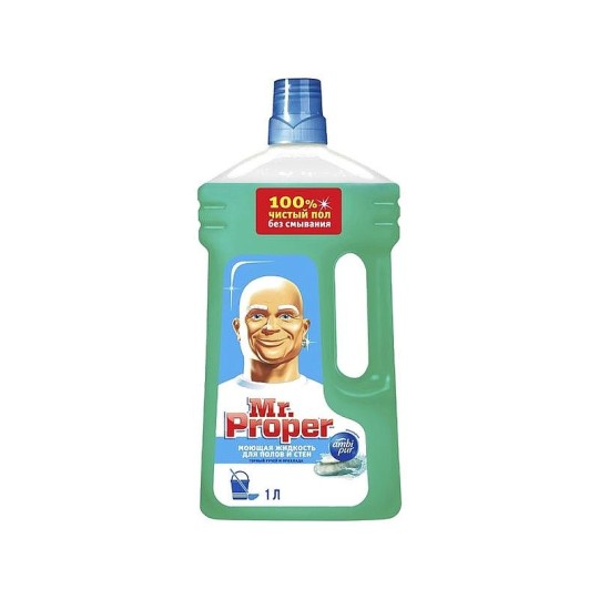 Моющая жидкость для полов и стен MR. PROPER Горный ручей и прохлада, 1л