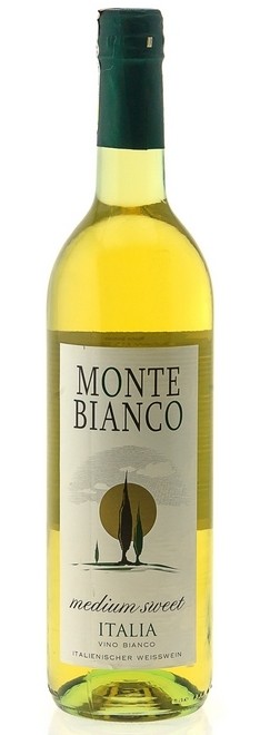 Вино Monte Bianco medium sweet белое полусладкое 0,75 л. (Италия)