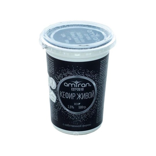 Кефир Живой 2,5% Amiran 0,5 л.