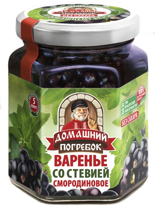 Варенье Домашний погребок смородиновое со стевией 200 г