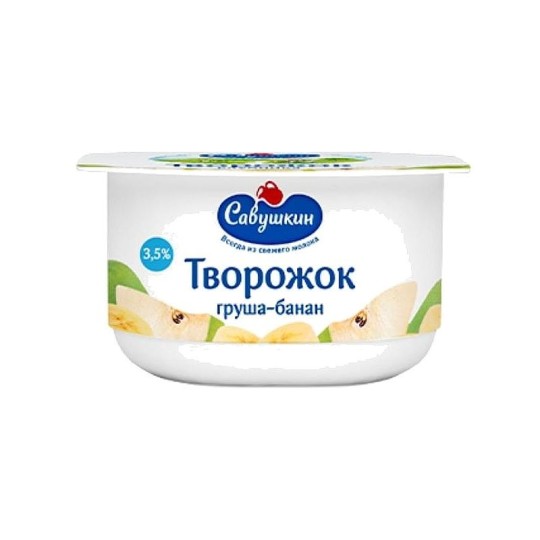 Савушкин|Творожная паста "Груша-банан" 3.5% 120 гр