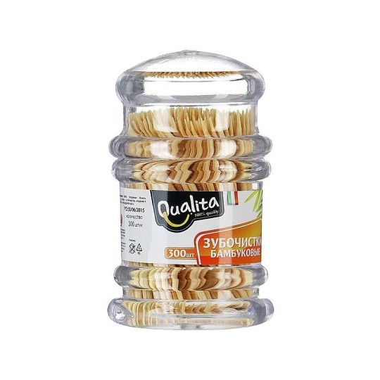 Зубочистки Qualita Бамбуковые 300шт