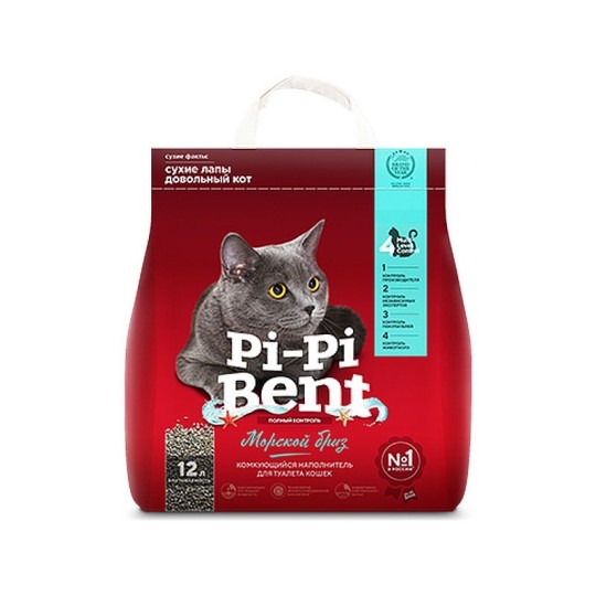 Наполнитель Pi-Pi-Bent Морской бриз 12 л (5 кг)