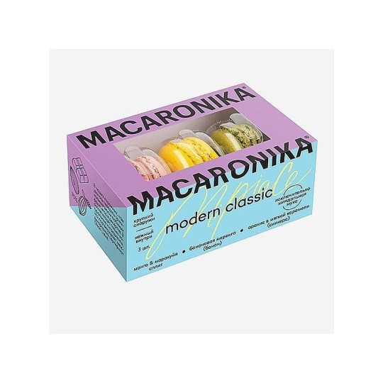 ПИРОЖЕНОЕ МАКАРОН МАКАРОНИКА БАНАН СНИКЕРС 3ШТ