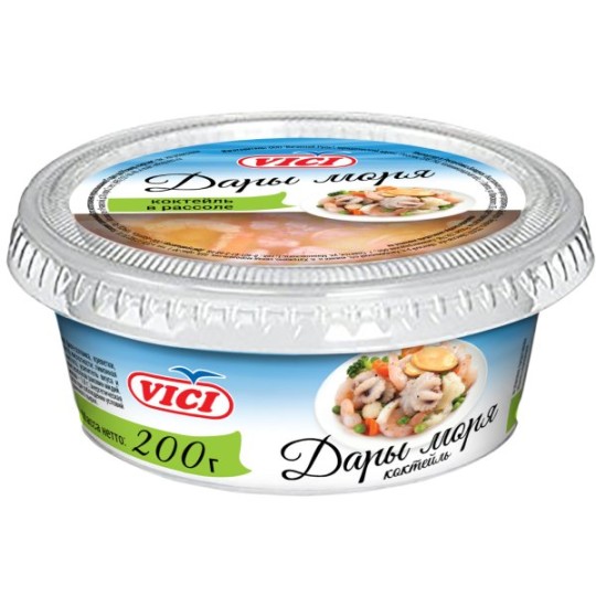 VICI|Коктейль из морепродуктов в рассоле «Дары моря», 200 гр