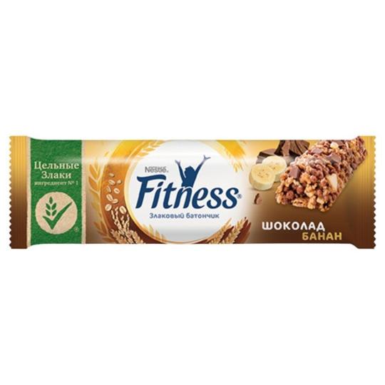 FITNESS Шоколад-банан. Злаковый батончик c кусочками шоколада и банана, обогащенный витаминами и минеральными веществами 23.5 г
