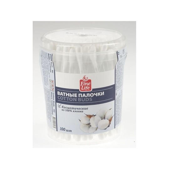 Ватные палочки Fine life 100ШТ