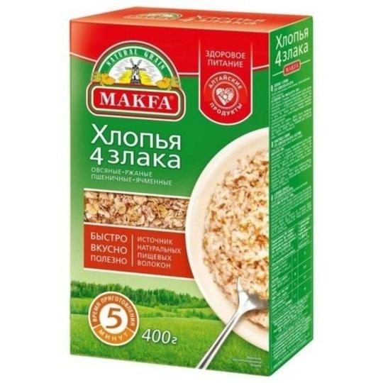 Хлопья Makfa 4 злака 400г