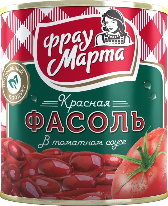 Фасоль в томатном соусе Фрау Марта, 310 гр.