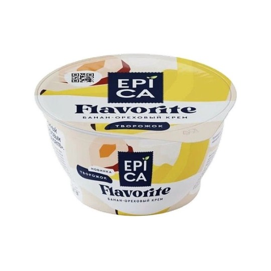 ДЕСЕРТ ТВОРОЖНЫЙ EPICA FLAVORITE БАНАН-ОРЕХОВЫЙ КРЕМ 7,6% 130ГР