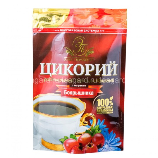 Цикорий порошкообразный растворимый, с экстрактом боярышника, Элит продукт,  100 гр , дойпак