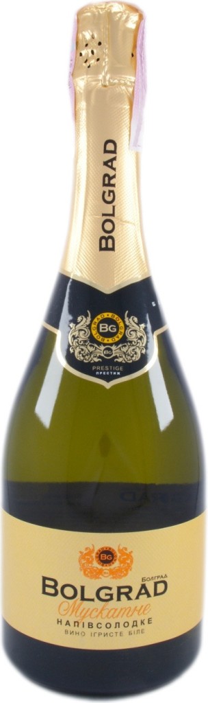 Игристое вино белое полусладкое Bolgrad Muskat 12,5% 0,75л (Украина)