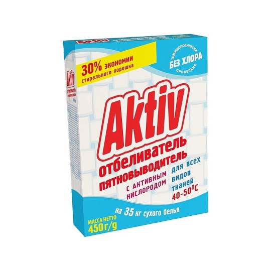ОТБЕЛИВАТЕЛЬ AKTIV С АКТИВНЫМ КИСЛОРОДОМ 450ГР