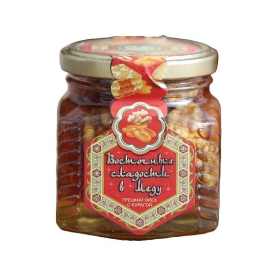 ВОСТОЧНЫЕ СЛАДОСТИ В МЕДУ ALTAY HONEY ГРЕЦКИЙ ОРЕХ С КУРАГОЙ 320 Г