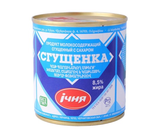 Молоко сгущённое iЧня с сахаром 8,5%, 370гр