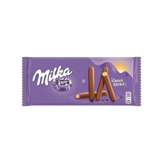 MILKA| печенье-палочки в молочном шоколаде "LILA STICKS" 112г