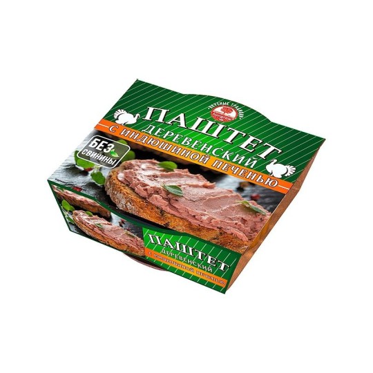 ПАШТЕТ HANGROW С ИНДЮШИНОЙ ПЕЧЕНЬЮ ДЕРЕВЕНСКИЙ ЛАМИСТЕР 90Г