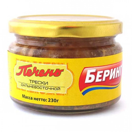 Беринг| Печень трески дальневосточной 230 гр
