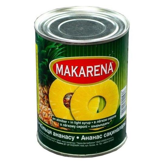 Ананасы MAKARENA кольца в сиропе 850 мл